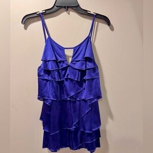 BCBGMaxAzria Vibrant Electric Blue  Layered Camisole